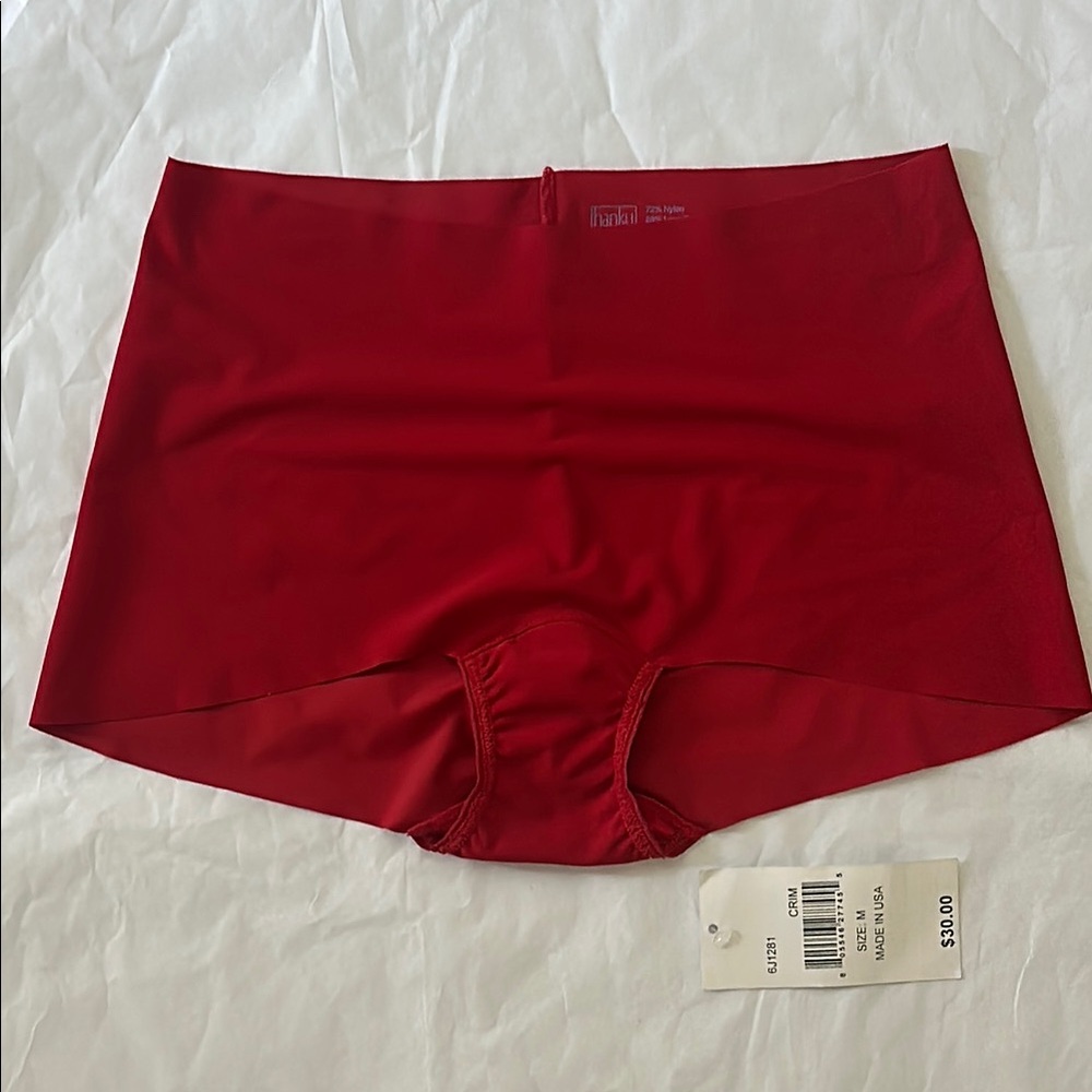 Hanky Panky Bare Boyshort Size Medium in Vibrant Red ‘CRIM’ New NWT